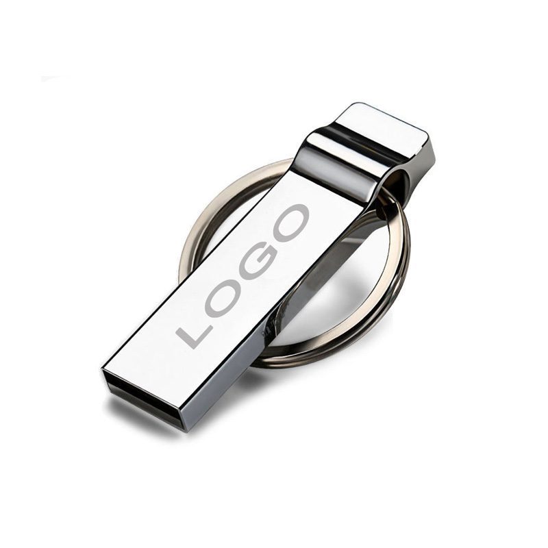 Metal USB Drive with Keychain - Image 3