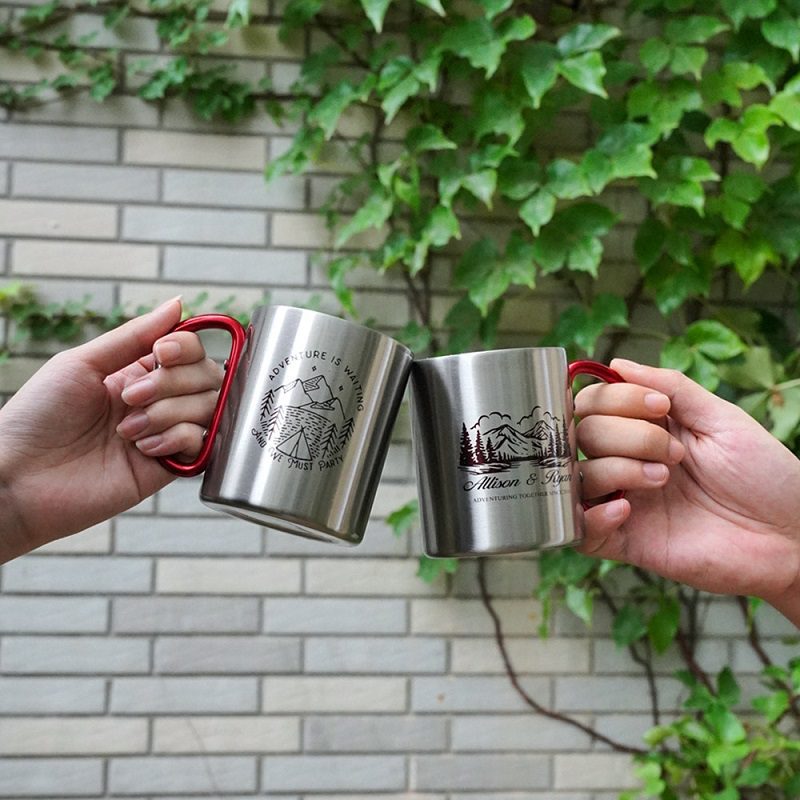 Stainless Steel Camping Carabiner Mug