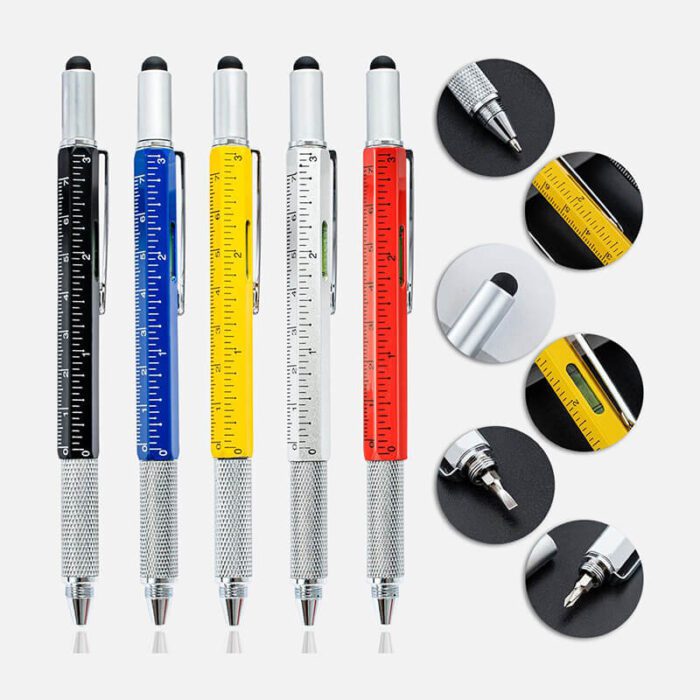6 vienā daudzfunkcionāla lodīšu pildspalva