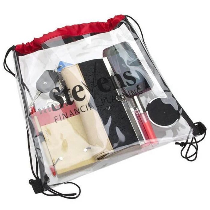 Clear Bag nrog Drawstring