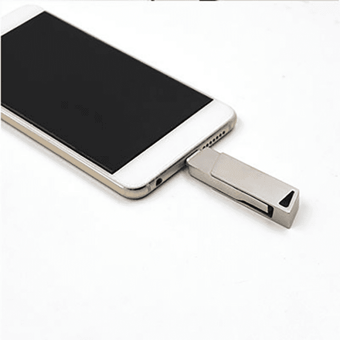 TUD-275-2-in-1 ype-C & USB Driver-2 in 1 metalen roterende U-schijf USB+Type-C