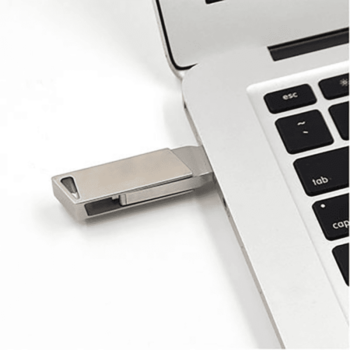 TUD-275-2-इन-1 ype-C और USB ड्राइवर-2 इन 1 मेटल रोटेटिंग U डिस्क USB+टाइप-C
