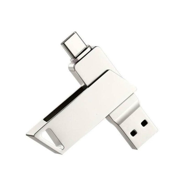 TUD-275-2-in-1 ype-C र USB Driver-2 in 1 धातु घुमाउने U डिस्क USB+Type-C