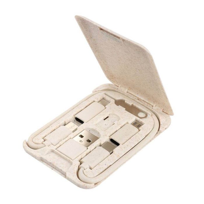 PH-447-5-in-1 Kartes izmēra USB uzlādes komplekts Portatīvā tālruņa turētājs-5 vienā kartes izmēra pārnēsājams USB uzlādes komplekts mobilā tālruņa turētājs
