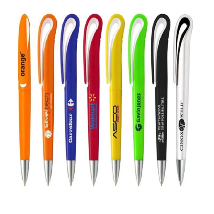 PEN-460-каляровая шарыкавая ручка з заціскам, шарыкавая ручка з каляровым заціскам