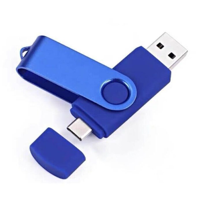 TU-278-2-in-1 Type-C & USB Driver-2 in 1 metal rotating U disk USB+Type-C