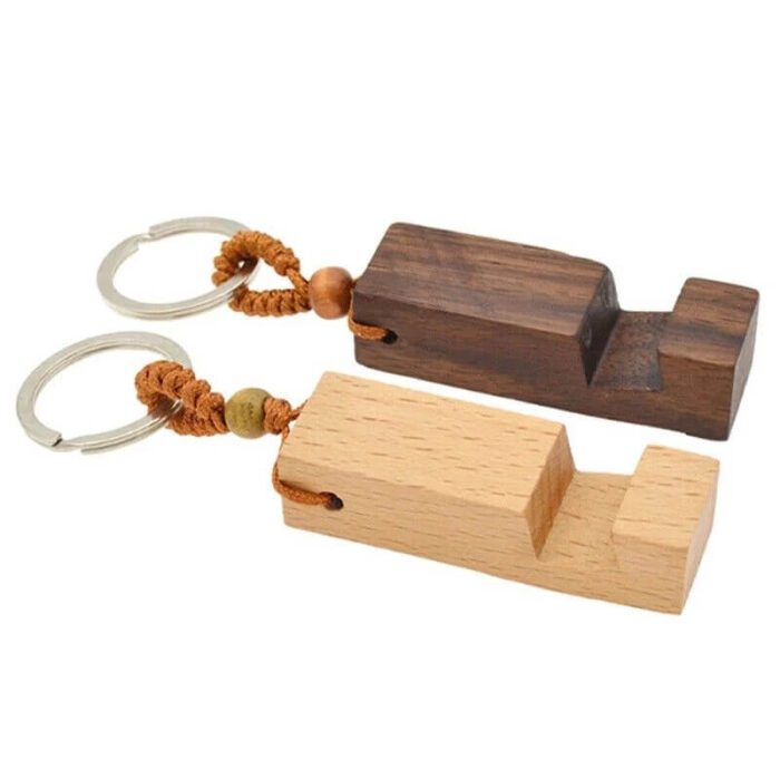 PH-346-Keychain Wood Phone Holder-Keychain Wood Phone Holder