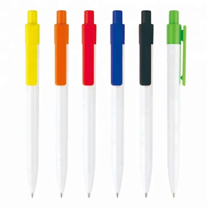 PEN-437-Guľôčkové pero s farebným klipom