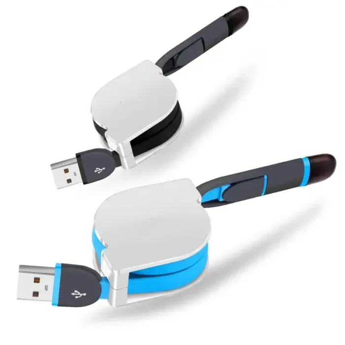 CC-347-2in1 Retractable Charging Cable for iPhone&Android-2合1伸缩充电线