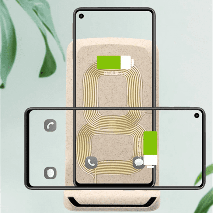 WLC-453-Eco-friendly 2-in-1 Phone Holder 15W Wireless Charger-环保2合1手机支架15W无线充电器