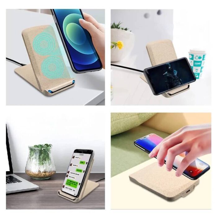 WLC-453-Eco-friendly 2-in-1 Phone Holder 15W Wireless Charger-Eco-friendly 2-in-1 Phone Holder 15W Wireless Charger