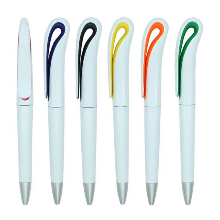 PEN-460-Penna a sfera rotante con clip a colori-penna a sfera rotante con clip a colori