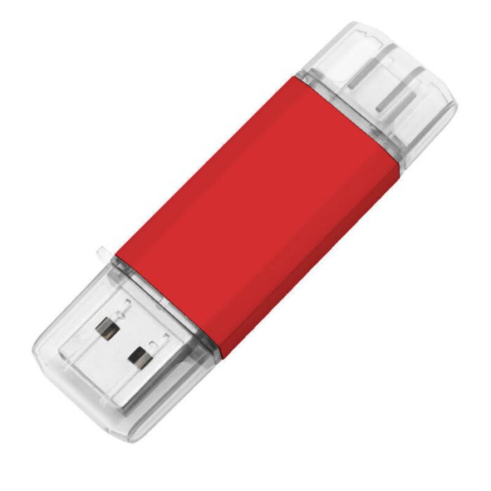 Gyriant fflach USB metel lliwgar TU-274-2-in-1 (USB + Math-C) - 2 mewn 1 gyriant fflach USB metel lliwgar (USB + Math-C)