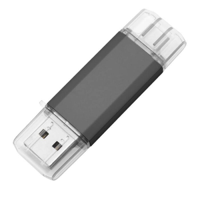 TU-274-2-in-1 colorful metal USB flash drive (USB+Type -C)-2合1彩色金属U盘（USB+Type-C）