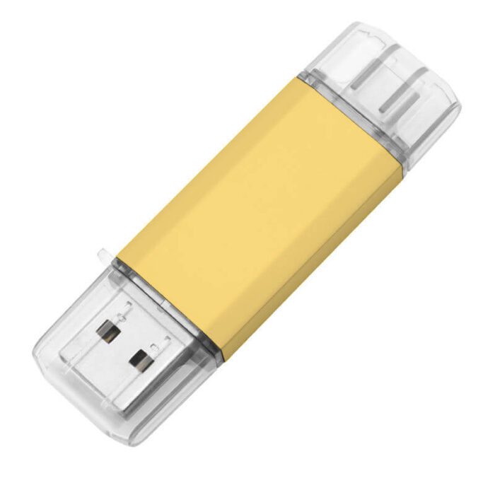 TU-274-2-in-1 colorful metal USB flash drive (USB+Type -C)-2合1彩色金属U盘（USB+Type-C）