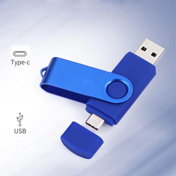 TU-278-2-in-1 Type-C & USB Driver-2合1金属旋转U盘 USB+Type-C