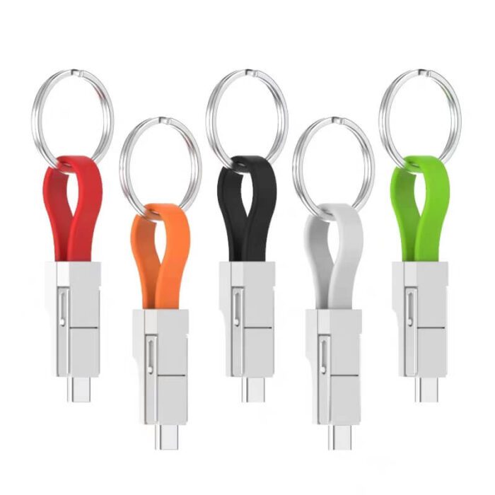 cable-568-4-in-1 Keychain Data Cable-XNUMX-hauv-XNUMX Keychain Data Cable