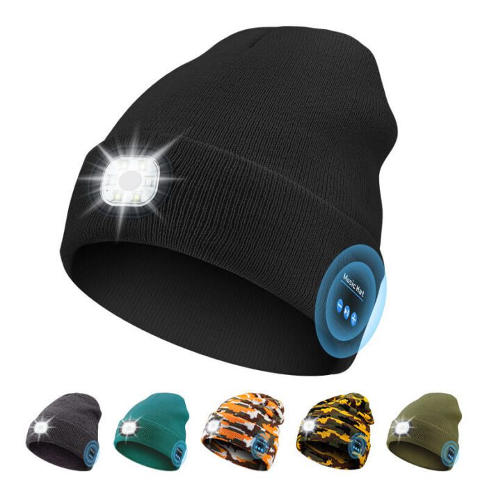 LED灯针织帽-LED light knit cap