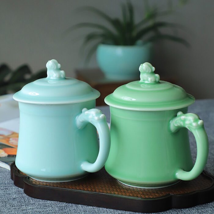 貔貅（pí xiū）青瓷杯-Pixie celadon cups