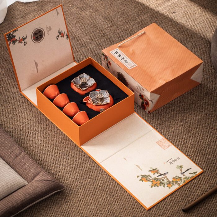 Persimmon Ruyi Tea Set Gift Set-පර්සිමන් රුයි තේ කට්ටල තෑගි කට්ටලය