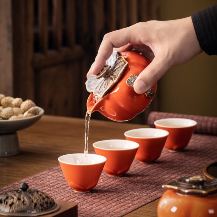 柿柿如意茶具礼盒套装-Persimmon Ruyi Tea Set Gift Set