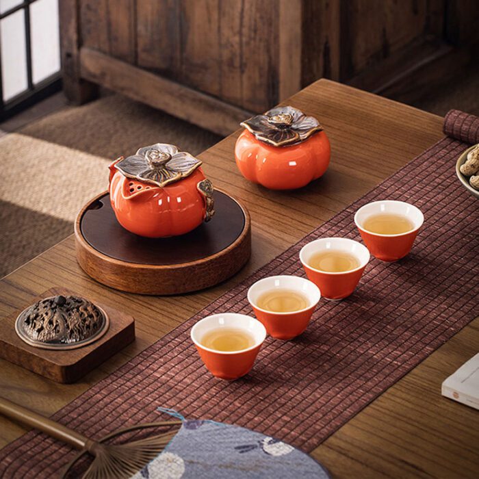 柿柿如意茶具礼盒套装-Persimmon Ruyi Tea Set Gift Set