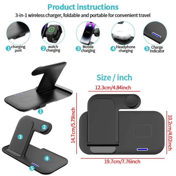 4 in 1 Foldable Wireless Charger