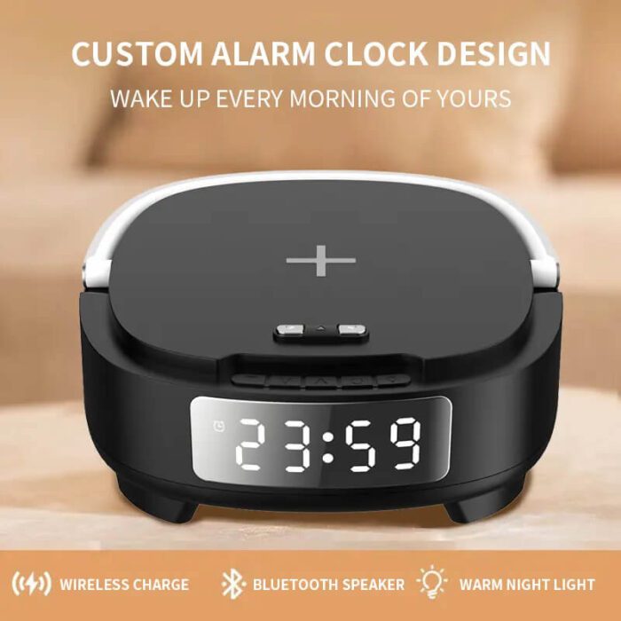 5 in 1 Clock with Wireless Charger