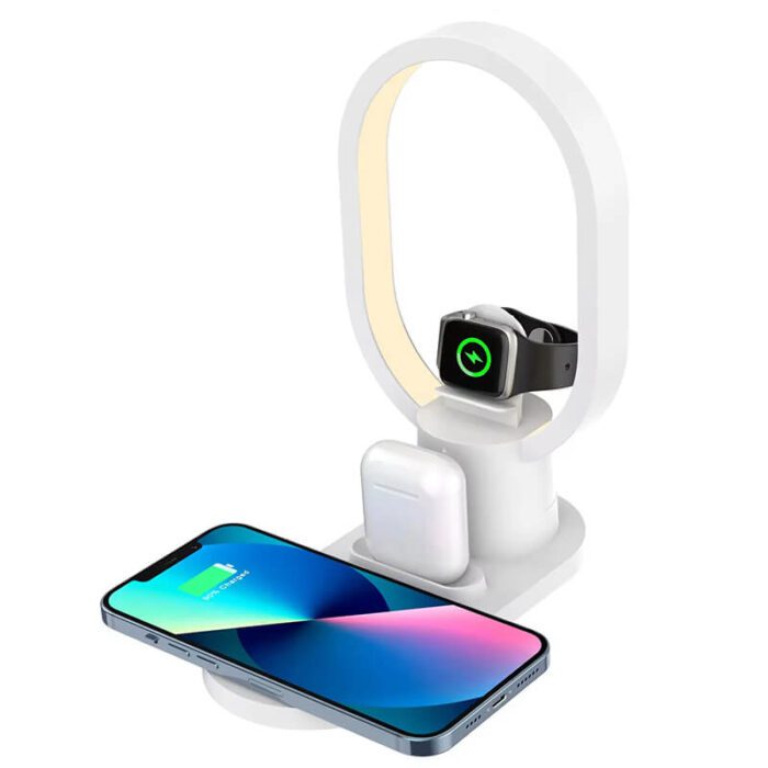 4 in 1 Wireless Charger with Bedside Lamp