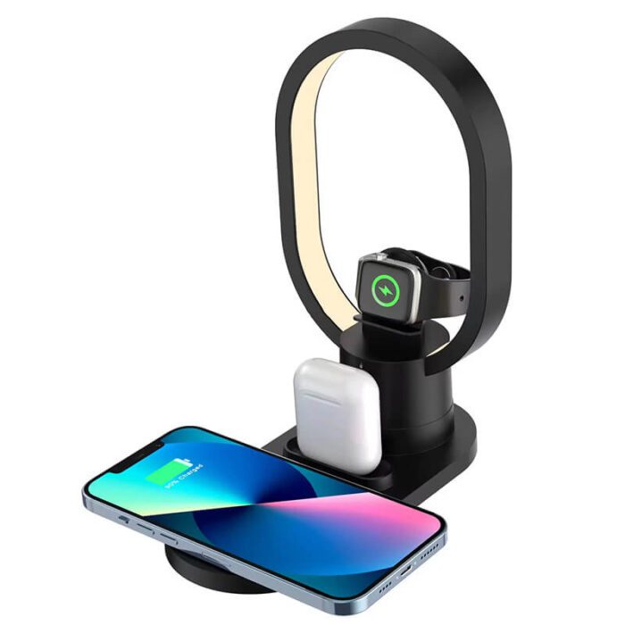 4 in 1 Wireless Charger with Bedside Lamp