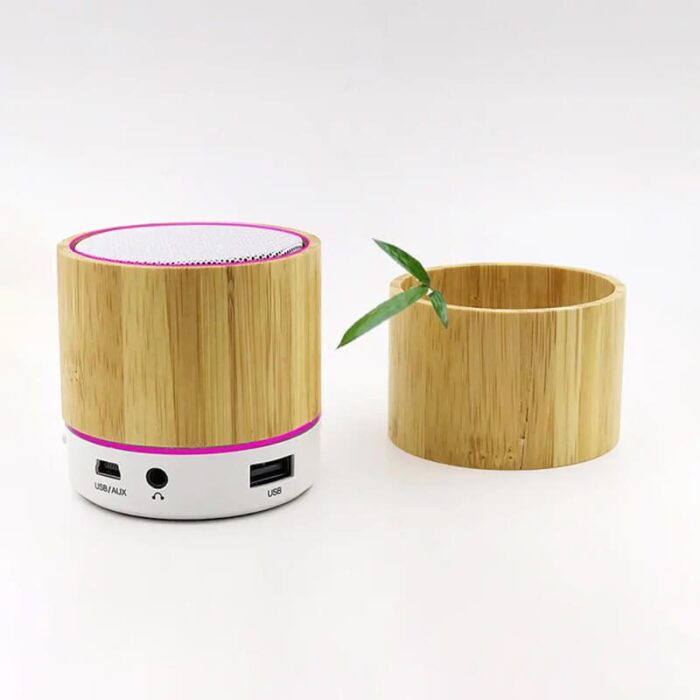 Eco-friendly bamboo wireless speaker with TF card - Image 2