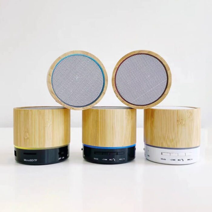 Eco-friendly bamboo wireless speaker with TF card - Image 3