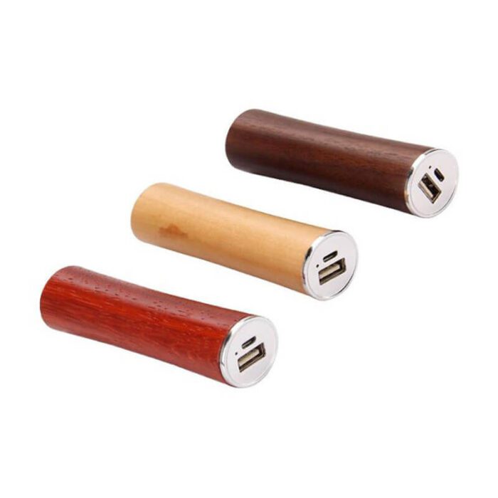 Eco-friendly wooden round powerbank - Image 3