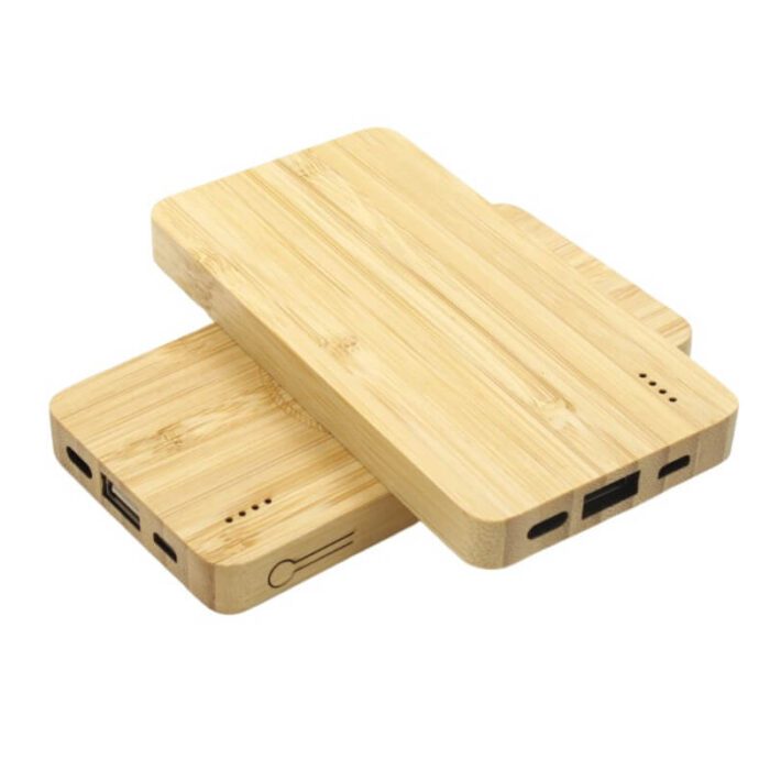 Eco-friendly bamboo powerbank wireless charger - Image 2