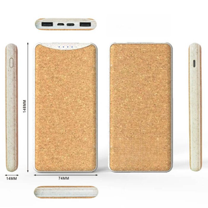 Eco-friendly wheat straw cork powerbank - Image 2
