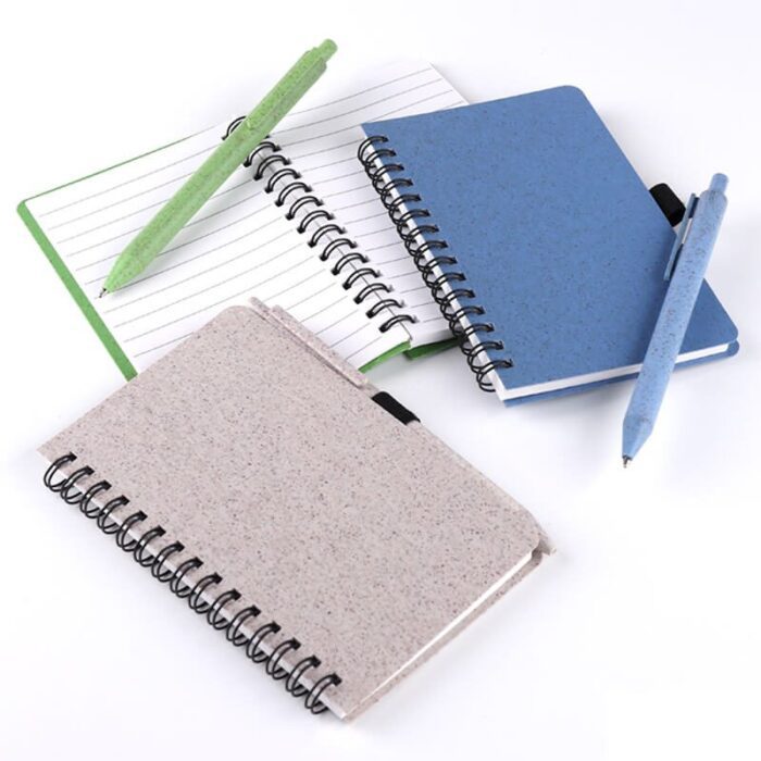 Eco-friendly wheat straw pen & notebook set