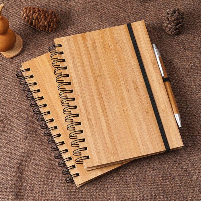 Eco-friendly bamboo pen & notebook set - Image 5