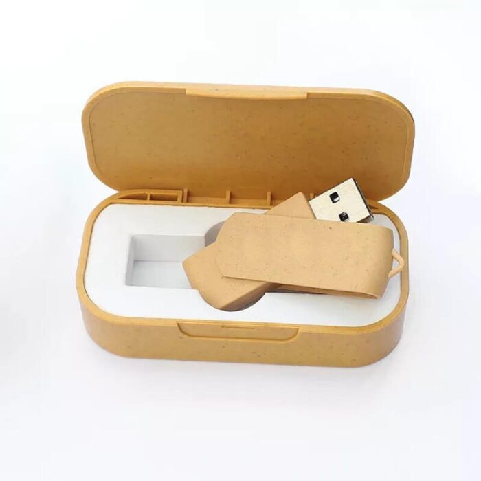 Eco-friendly Wheat Straw Swivel USB Flash Drives - Image 3