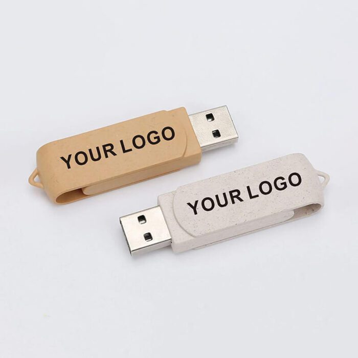 Eco-friendly Wheat Straw Swivel USB Flash Drives - Image 2