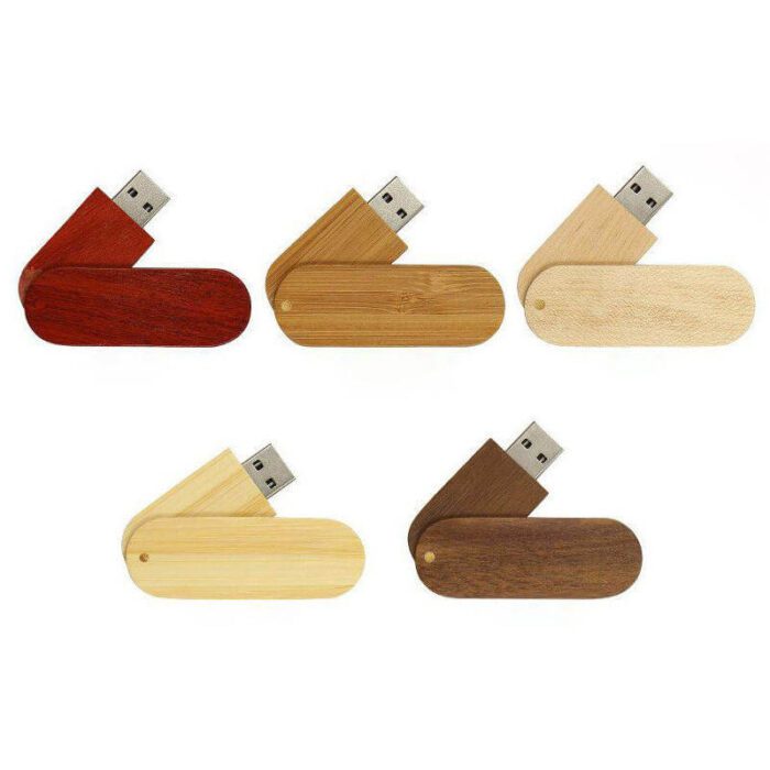 Eco-friendly Rotate and fold Wooden USB Disks - Image 2