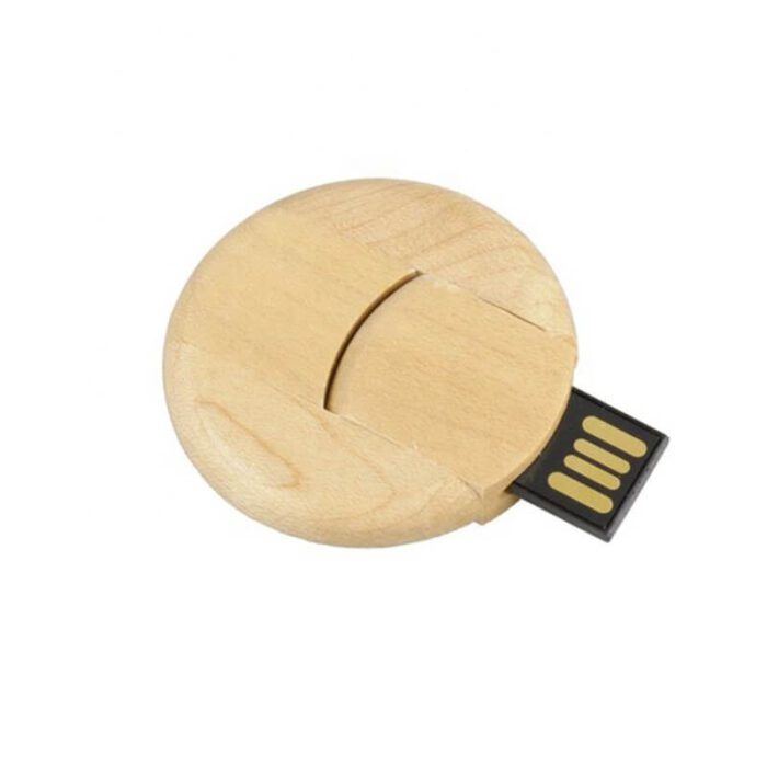 Eco-friendly round wooden USB drives - Image 5